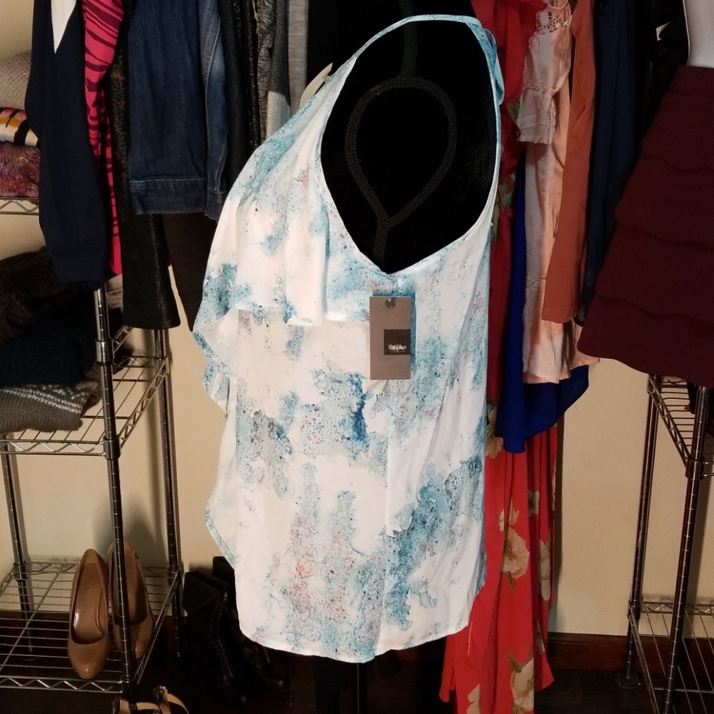 New Mossimo Ruffle Top Size XS - Picture 2 of 6